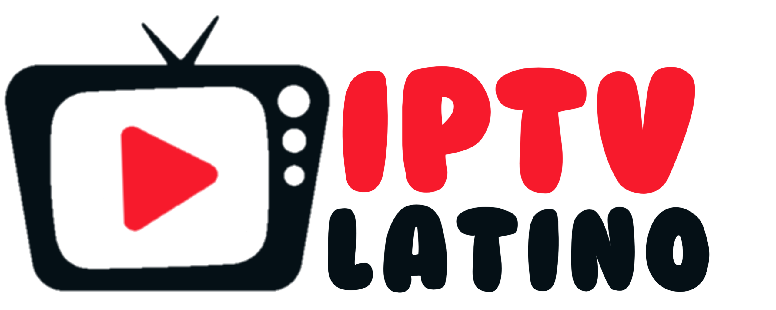 Red TV icon with a play button next to the words IPTV LATINO, where IPTV is in white and LATINO is in red, on a light background. This design reflects the vibrant style found in both IPTV LATINO and IPTV Netherland branding.